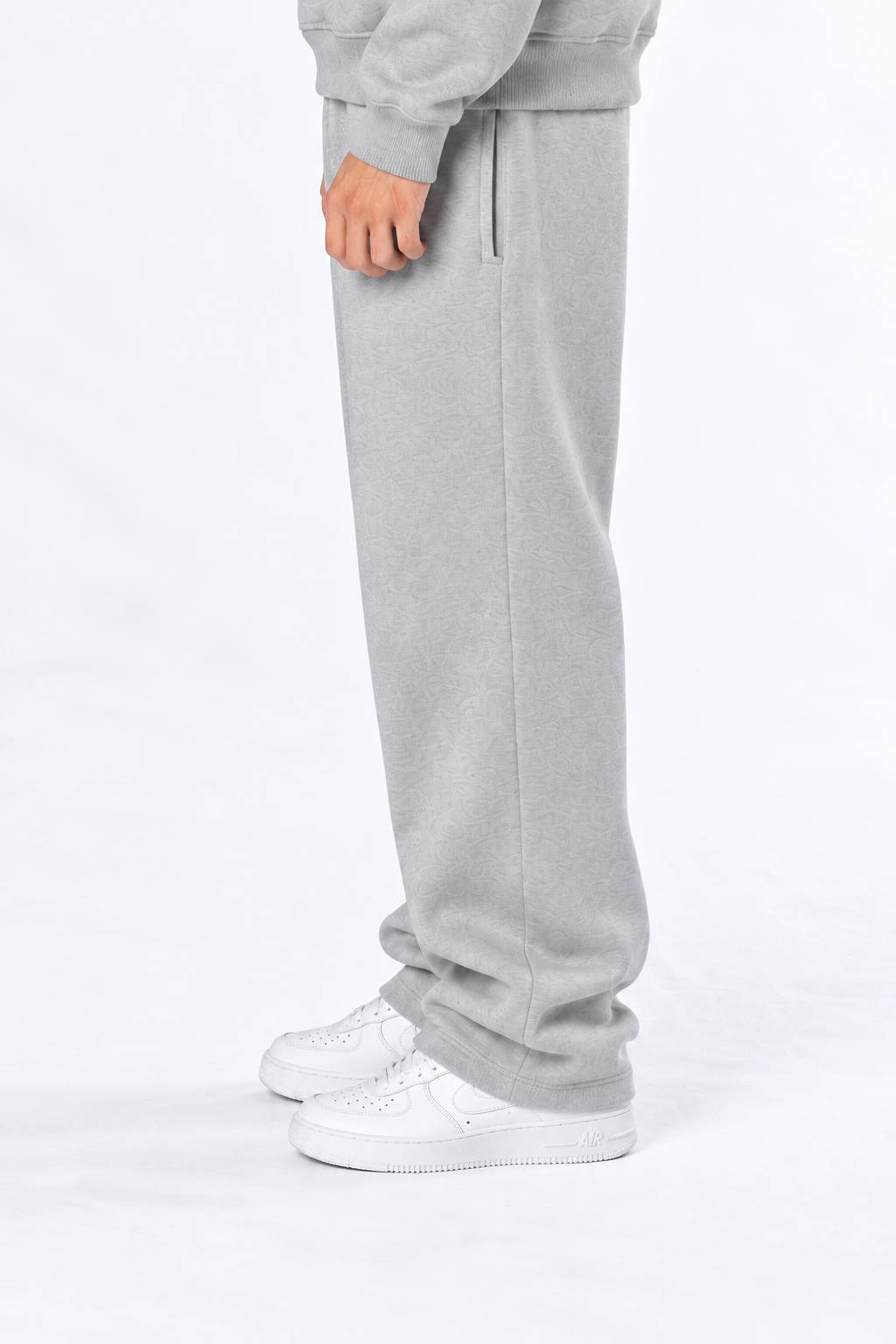 Straight Fit Sweatpants ash-grey - side