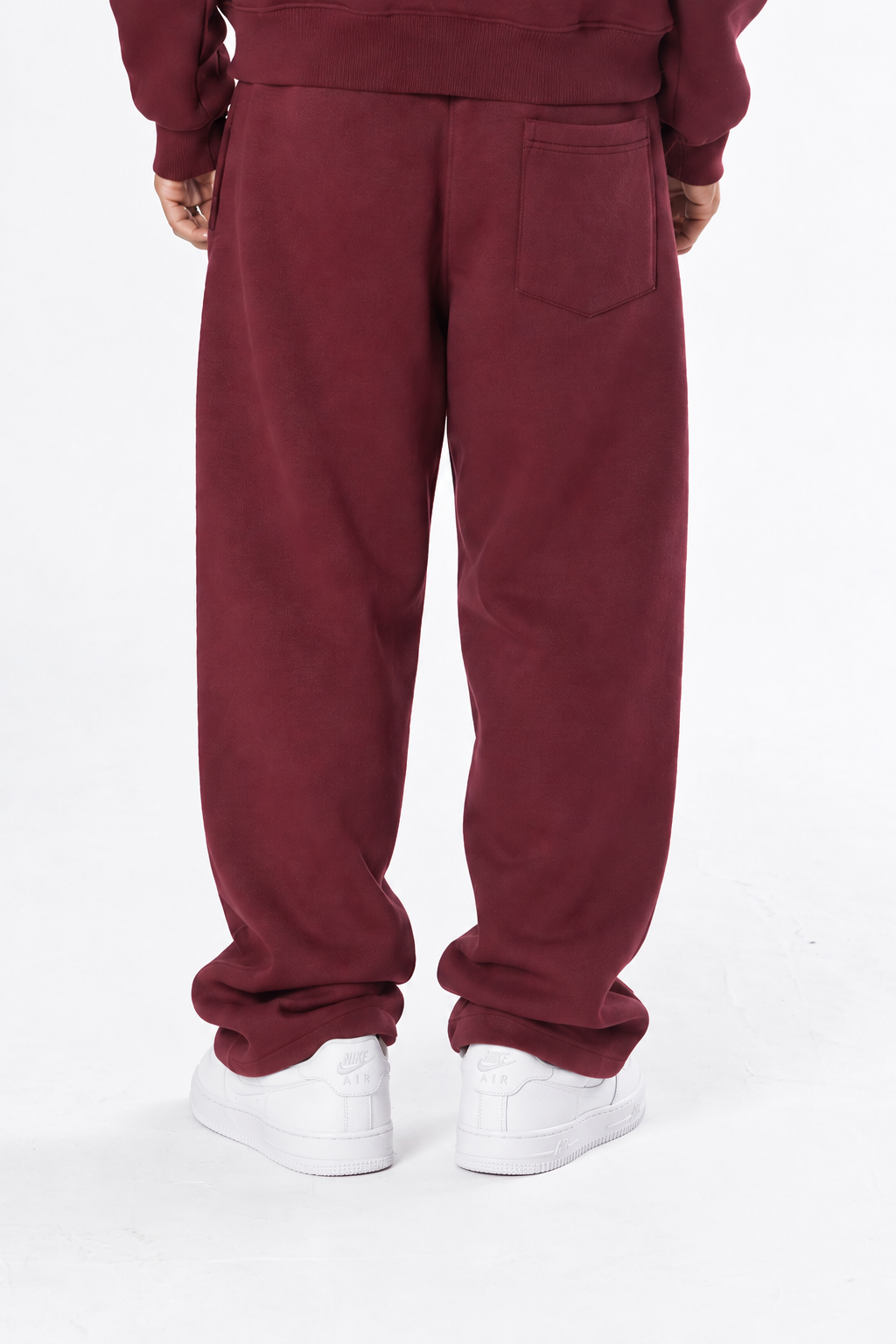 Straight Fit Sweatpants burgundy - back