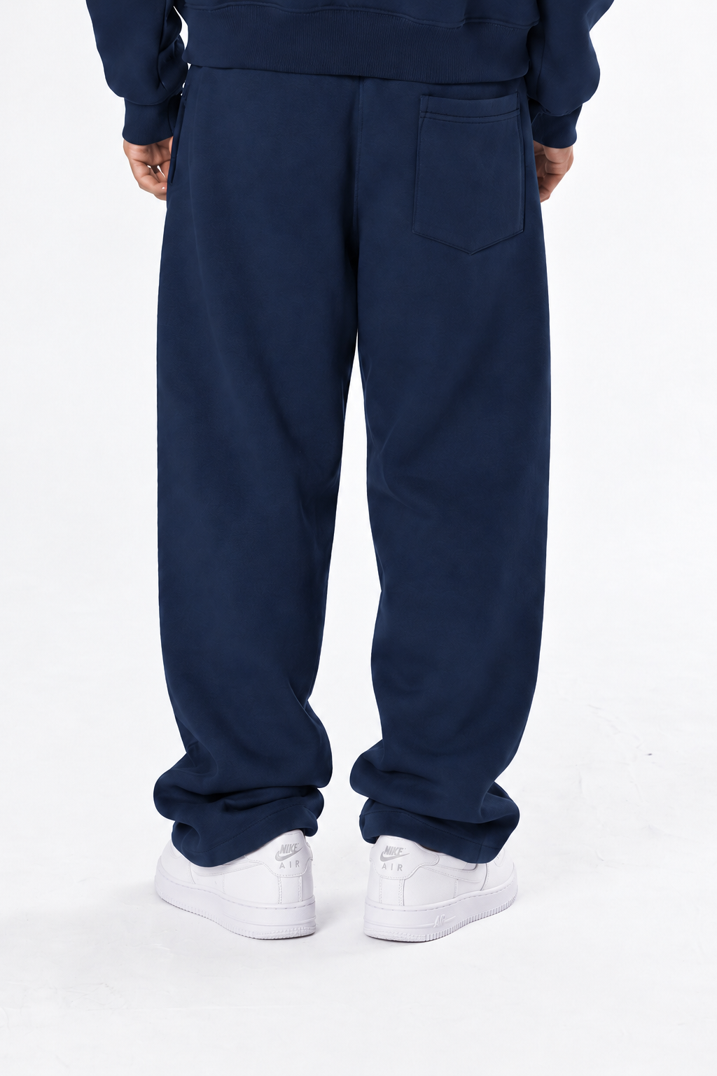 Straight Fit Sweatpants navy-blue - back