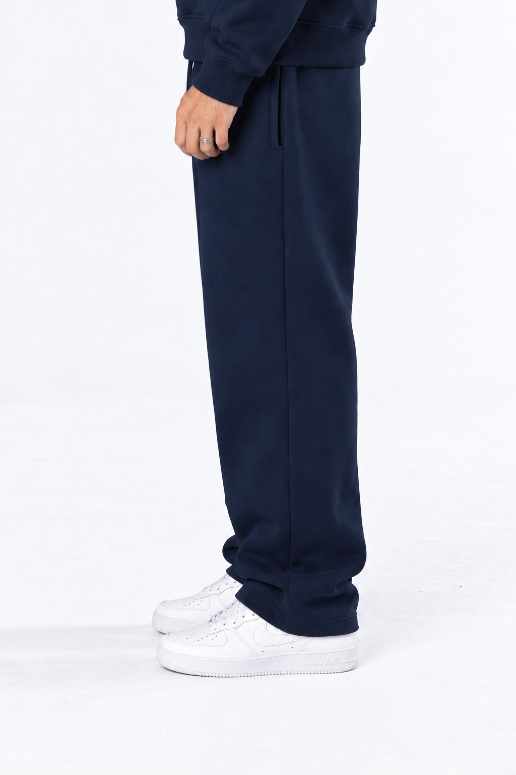 Straight Fit Sweatpants navy-blue - side